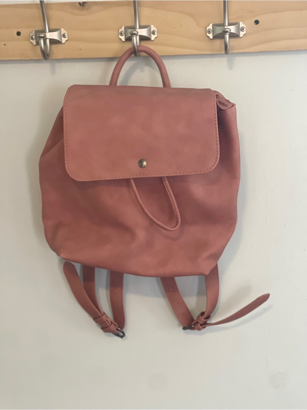 Universal Thread Rose-Mauve Faux Leather Mini Backpack